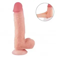 Pênis Realístico Dupla Camada  com Ventosa Removível  21,2 x 4,8cm Pênis Realístico Dupla Camada  com Ventosa Removível  21,2 x 4,8cm