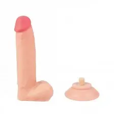 Pênis Realístico Dupla Camada com Ventosa Removível 17,5 x 3,5cm Pênis Realístico Dupla Camada com Ventosa Removível 17,5 x 3,5cm