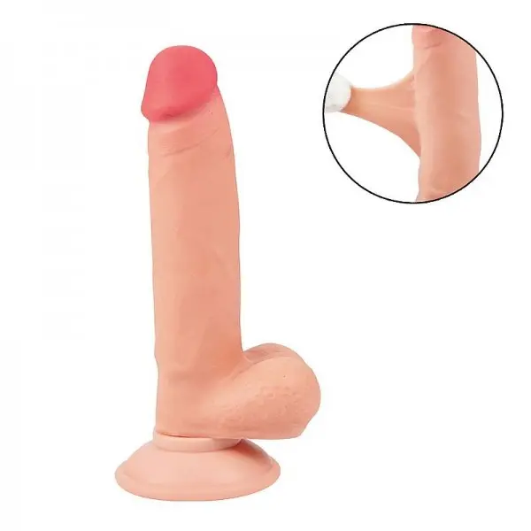 Pênis Realístico Dupla Camada com Ventosa Removível 17,5 x 3,5cm Pênis Realístico Dupla Camada com Ventosa Removível 17,5 x 3,5cm