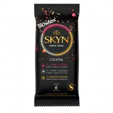 Preservativo Blowtex Skyn Cocktail Saborizado e Aromatizado 6 Unidades Preservativo Blowtex Skyn Cocktail Saborizado e Aromatizado 6 Unidades