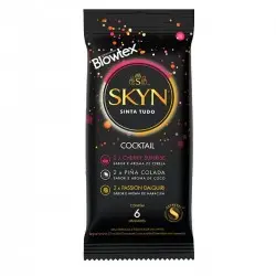 Preservativo Blowtex Skyn Cocktail Saborizado e Aromatizado 6 Unidades Preservativo Blowtex Skyn Cocktail Saborizado e Aromatizado 6 Unidades