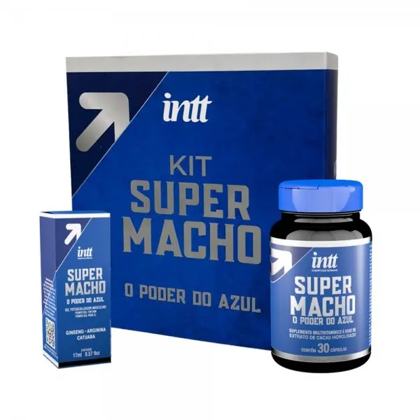 Kit de Excitantes Masculinos Box Super Macho Intt Kit de Excitantes Masculinos Box Super Macho Intt