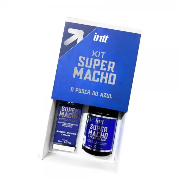 Kit de Excitantes Masculinos Box Super Macho Intt Kit de Excitantes Masculinos Box Super Macho Intt