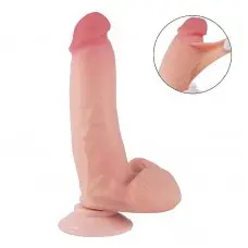 Pênis Realístico Dupla Camada com Ventosa Removível 23,0 x 5,2cm Pênis Realístico Dupla Camada com Ventosa Removível 23,0 x 5,2cm