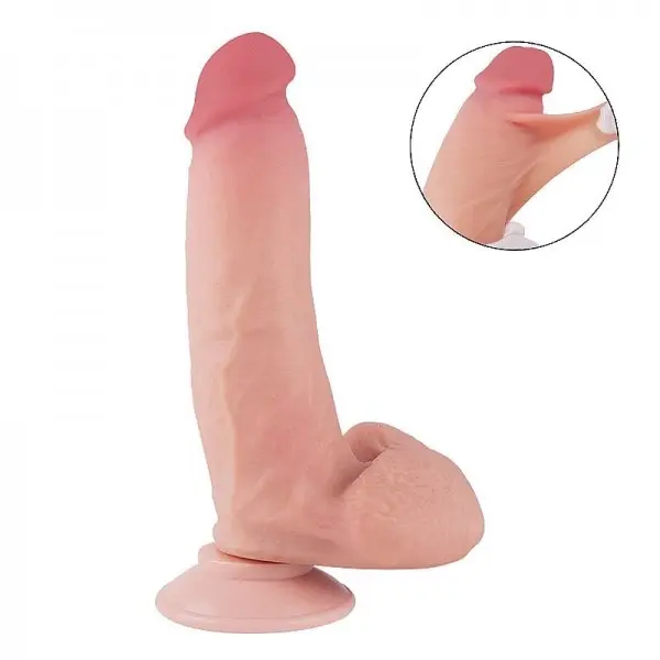 Pênis Realístico Dupla Camada com Ventosa Removível 23,0 x 5,2cm Pênis Realístico Dupla Camada com Ventosa Removível 23,0 x 5,2cm