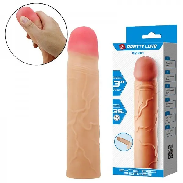 Capa Peniana Pretty Love Kylian 20,5x4,0cm Capa Peniana Pretty Love Kylian 20,5x4,0cm