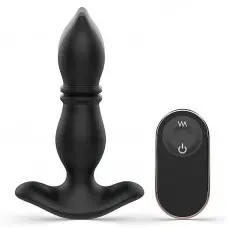 Plug Anal com Vibração Vai e Vem e Controle sem Fio Piercing Duke RCT