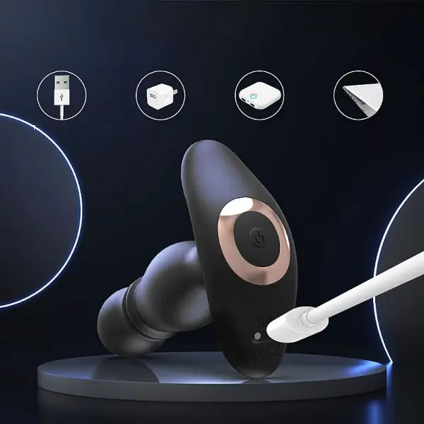 Plug Anal com Vibração Vai e Vem e Controle sem Fio Piercing Duke RCT