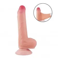 Pênis Realístico Dupla Camada com Ventosa Removível 18,3 X 3,4cm Pênis Realístico Dupla Camada com Ventosa Removível 18,3 X 3,4cm