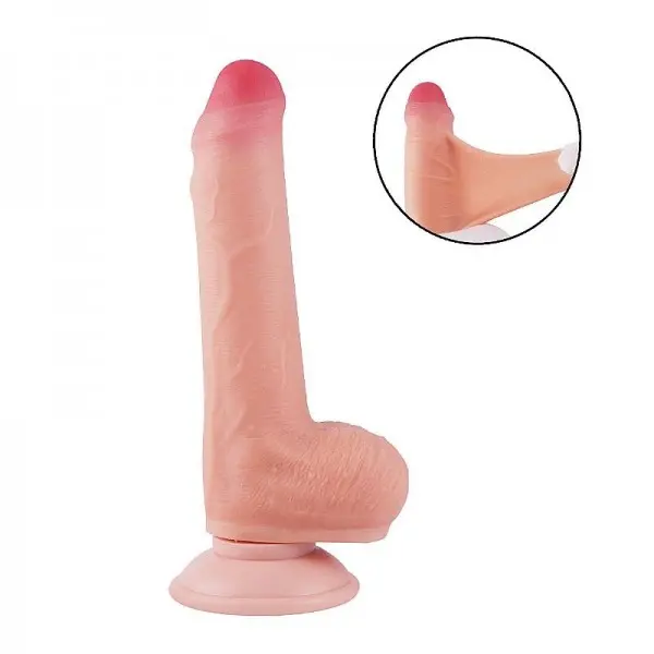 Pênis Realístico Dupla Camada com Ventosa Removível 18,3 X 3,4cm