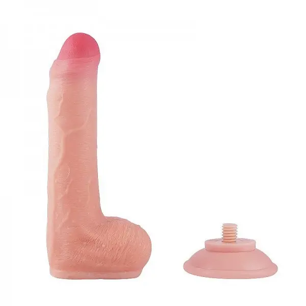 Pênis Realístico Dupla Camada com Ventosa Removível 18,3 X 3,4cm