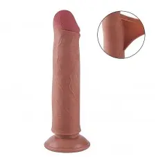 Pênis Realístico Dupla Camada com Ventosa Removível 17,0 X 4,2cm Pênis Realístico Dupla Camada com Ventosa Removível 17,0 X 4,2cm