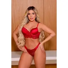 Cropped Sensual com Bojo em Tule com Detalhes em Renda Cropped Sensual com Bojo em Tule com Detalhes em Renda