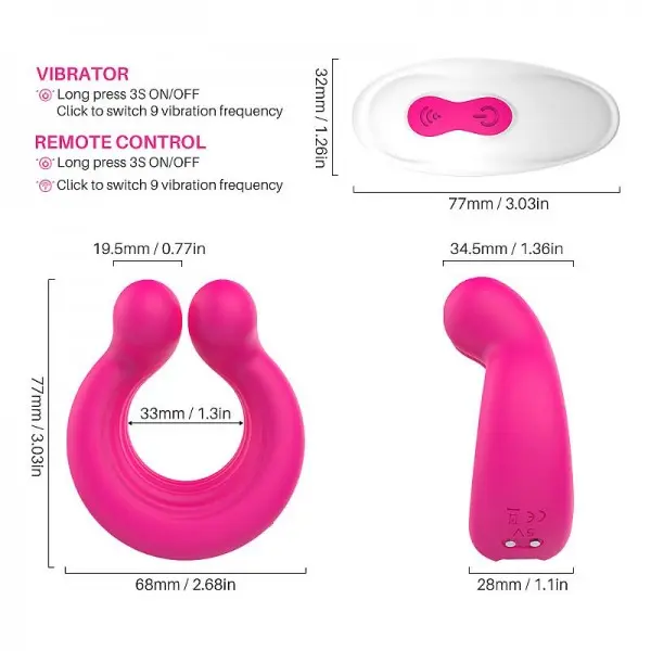 Anel Peniano London Eye com Vibração e Controle sem Fio