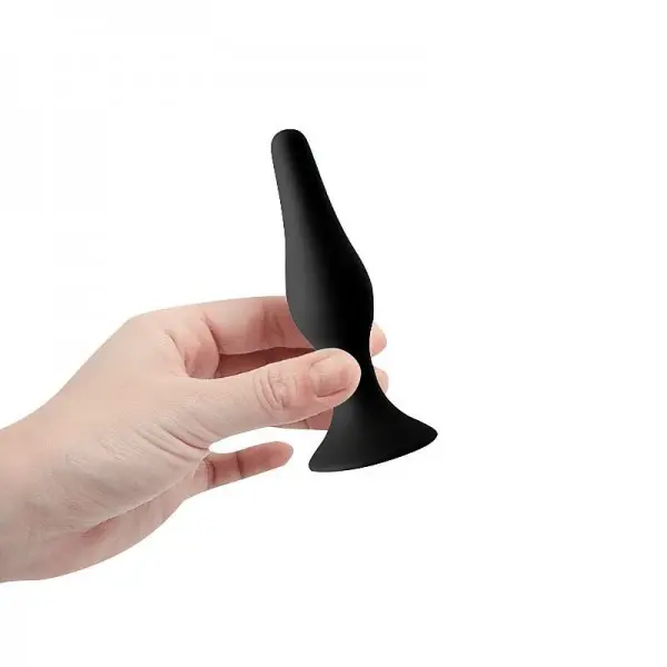 Plug Anal Cônico em Silicone com Ventosa 12,5 x 3,2cm Plug Anal Cônico em Silicone com Ventosa 12,5 x 3,2cm