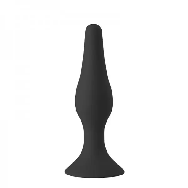 Plug Anal Cônico em Silicone com Ventosa 12,5 x 3,2cm Plug Anal Cônico em Silicone com Ventosa 12,5 x 3,2cm