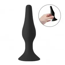 Plug Anal Cônico em Silicone com Ventosa 16,0 x 3,9cm Plug Anal Cônico em Silicone com Ventosa 16,0 x 3,9cm