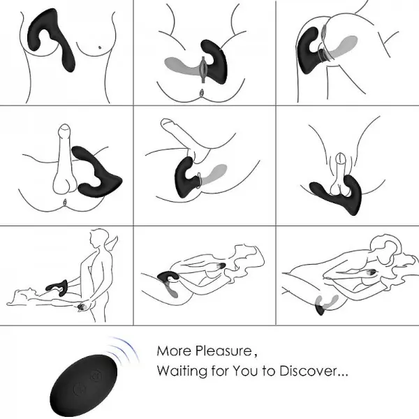 Estimulador de Próstata Recarregável Landys com Controle sem Fio S-Hande Estimulador de Próstata Recarregável Landys com Controle sem Fio S-Hande