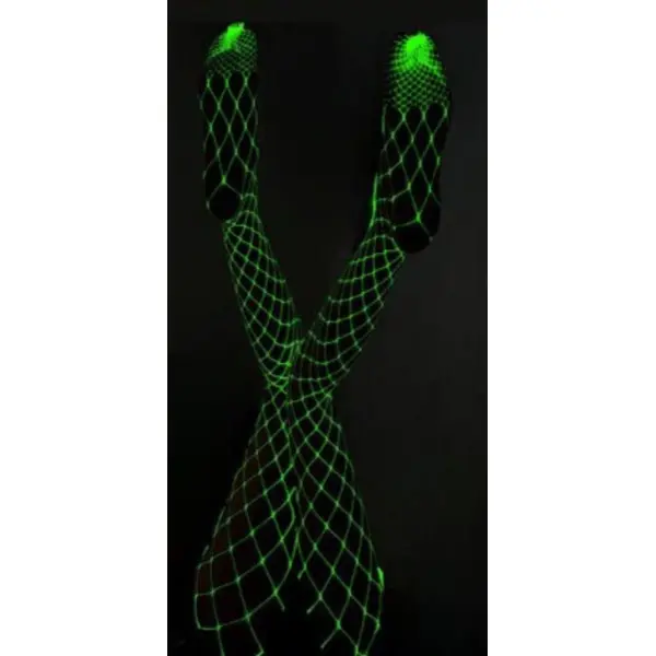 Meia Calça Glow Arrastão Brilha no Escuro Yaffa