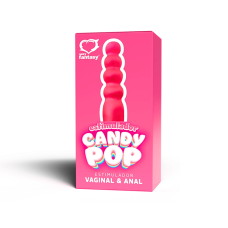 Estimulador Anal e Vaginal Candy Pop Maciço Rosa 14x2,8cm