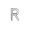 Letra R Avulsa Prata