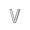 Letra V Avulsa Prata Letra V Avulsa Prata
