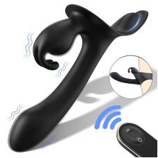 Vibrador de Ponto G e Clitóris com Controle Remoto e Cinta Ajustável Lord Rabbit