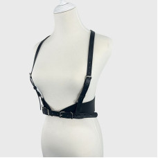 Harness Ajustável de Ombros e Cintura em Couro Sintético
