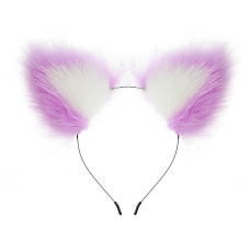 Kit Rabo de Coelho Pompom com Tiara de Orelhas Prendedor de Mamilos e Gargantilha