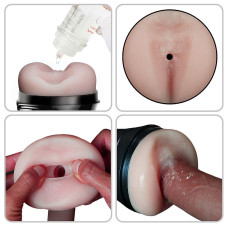 Masturbador Masculino Lanterna Forma de Ânus em Cyberskin com Vibrador Masturbador Masculino Lanterna Forma de Ânus em Cyberskin com Vibrador