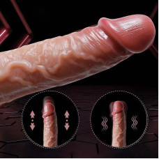 Pênis Realístico com Vai e Vem Rotação Aquecimento e Controle por Aplicativo 20,5 x 3,8cm