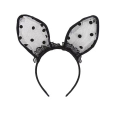 Kit Rabo de Raposa com Tiara de Orelhas e Máscara Luxo