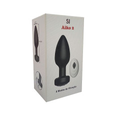 Plug Anal com Vibração e Controle Remoto Aiko Recarregável