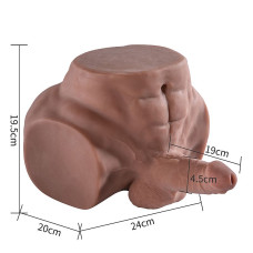 Homem Meio Corpo em CyberSkin com Pênis e Ânus
