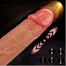 Pênis Realístico em Silicone Líquido com Vai e Vem Rotação e Aquecimento 21,5x 4,0cm