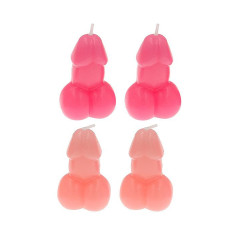 Kit 4 Velas em Formato de Pênis Sex Candle