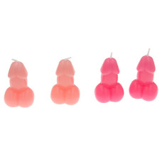 Kit 4 Velas em Formato de Pênis Sex Candle