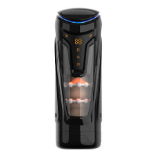 Masturbador Masculino Automático Lanterna com Vai e Vem Vibração e Aquecimento Recarregável USB