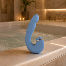 Vibrador de Ponto G e Clitóris Air Pulse 2 com Dedilhar Tapping no Meio