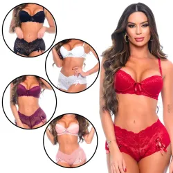 Conjunto Rendado Flora com Bojo Conjunto Rendado Flora com Bojo