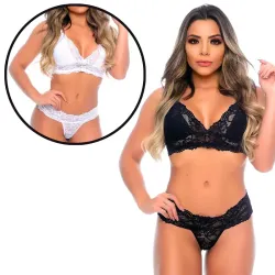 Conjunto em Renda sem Bojo Delicado Sol Patitex Conjunto em Renda sem Bojo Delicado Sol Patitex