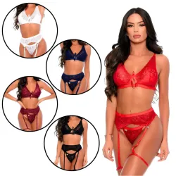 Conjunto Emily Sem Bojo com Cinta Liga Patitex Conjunto Emily Sem Bojo com Cinta Liga Patitex