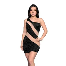 Vestido Sensual com Strass e Detalhes em Trule Yaffa