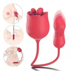 Vibrador Flor de Ponto G e Clitóris com Vai e Vem e Rotação Vibrador Flor de Ponto G e Clitóris com Vai e Vem e Rotação