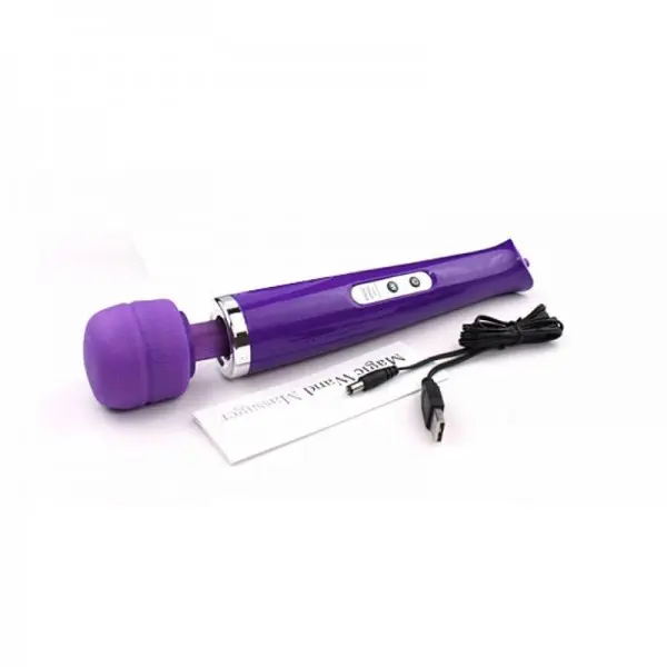 Vibrador Varinha Mágica Recarregável 10 vibrações com Cabeça Flexível Vibrador Varinha Mágica Recarregável 10 vibrações com Cabeça Flexível