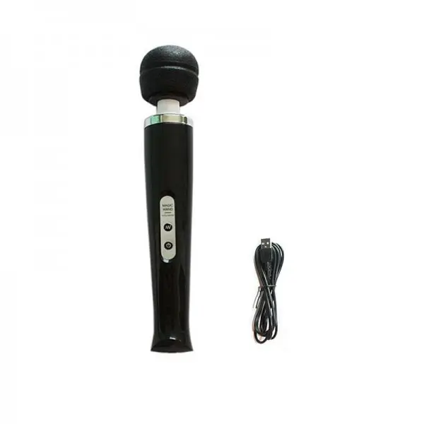 Vibrador Varinha Mágica Recarregável 10 vibrações com Cabeça Flexível Vibrador Varinha Mágica Recarregável 10 vibrações com Cabeça Flexível