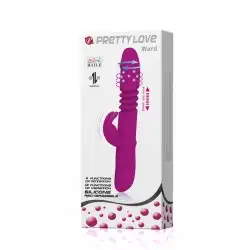Vibrador Rotativo Vai e Vem com Estimulador de Clitóris - Ward Vibrador Rotativo Vai e Vem com Estimulador de Clitóris - Ward