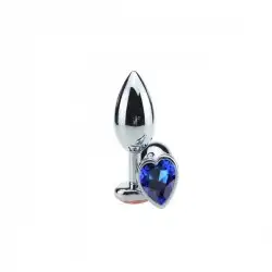 Plug Anal Jóia em Aço P Base Coração e Cristal Colorido Plug Anal Jóia em Aço P Base Coração e Cristal Colorido