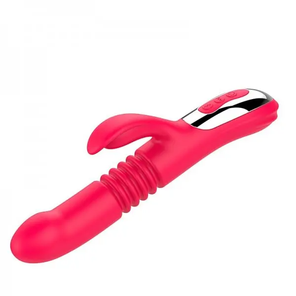 Vibrador de Ponto G e Clitóris Strech com Vai e Vem e Aquecimento