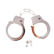 Kit com 2 Algemas em Metal Hand Cuffs
